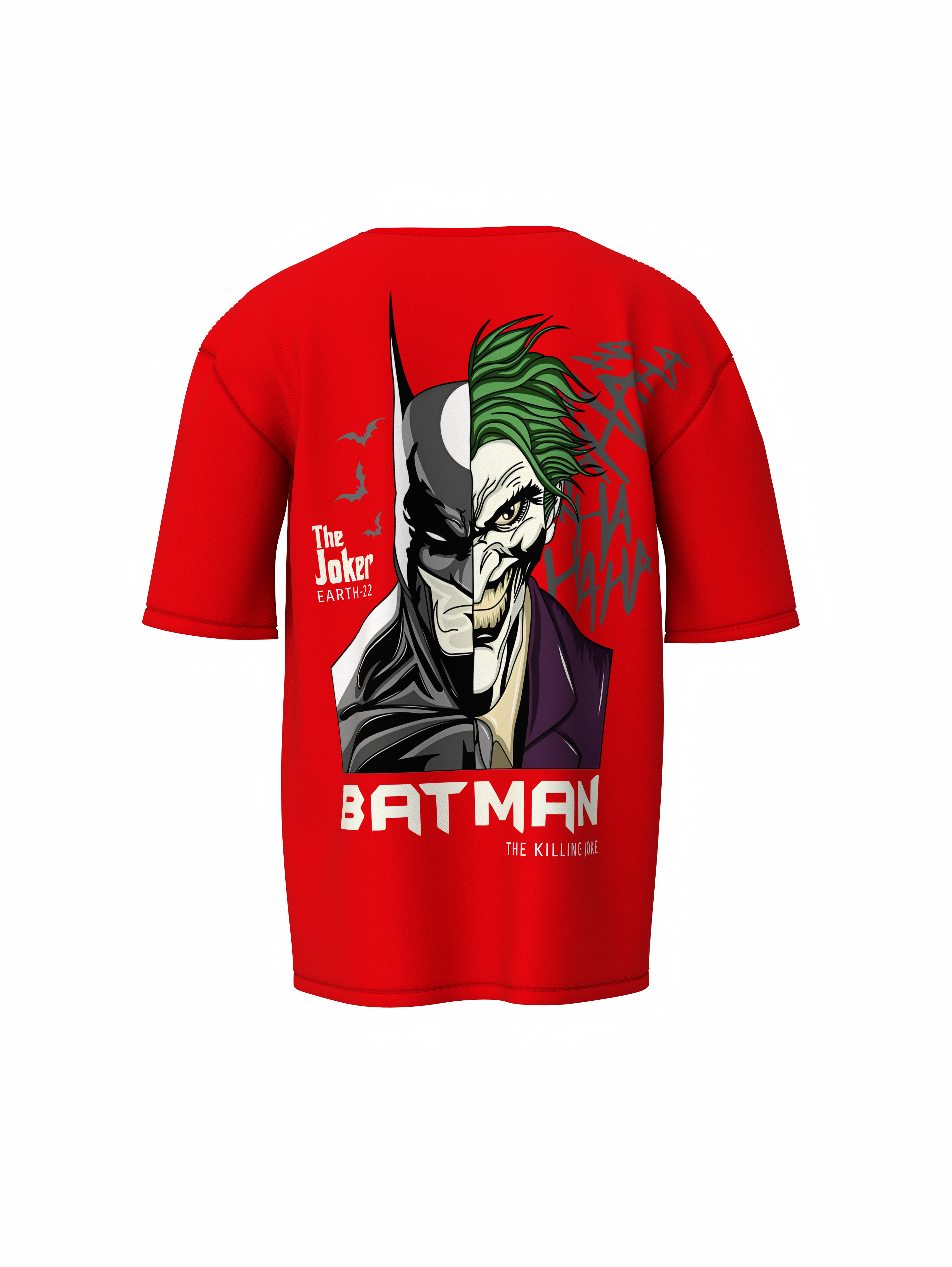 Dark Knight vs Joker Face Oversized  T-shirt