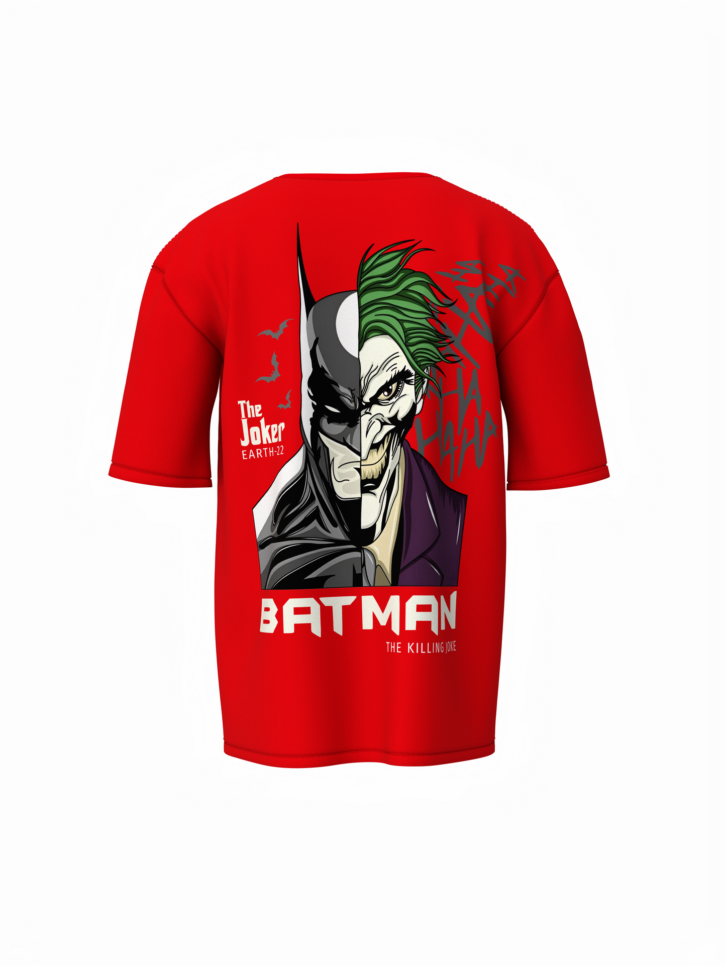 Dark Knight vs Joker Face Oversized T-shirt Comfortable Wear
