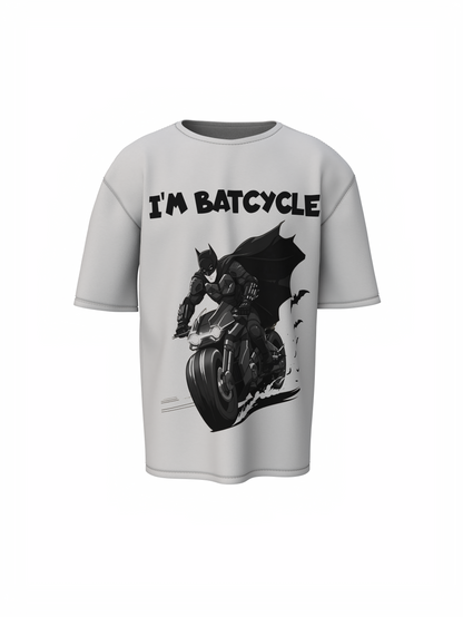 I'M Batcycle T-Shirt Oversized Fit with Bold Batcycle Design