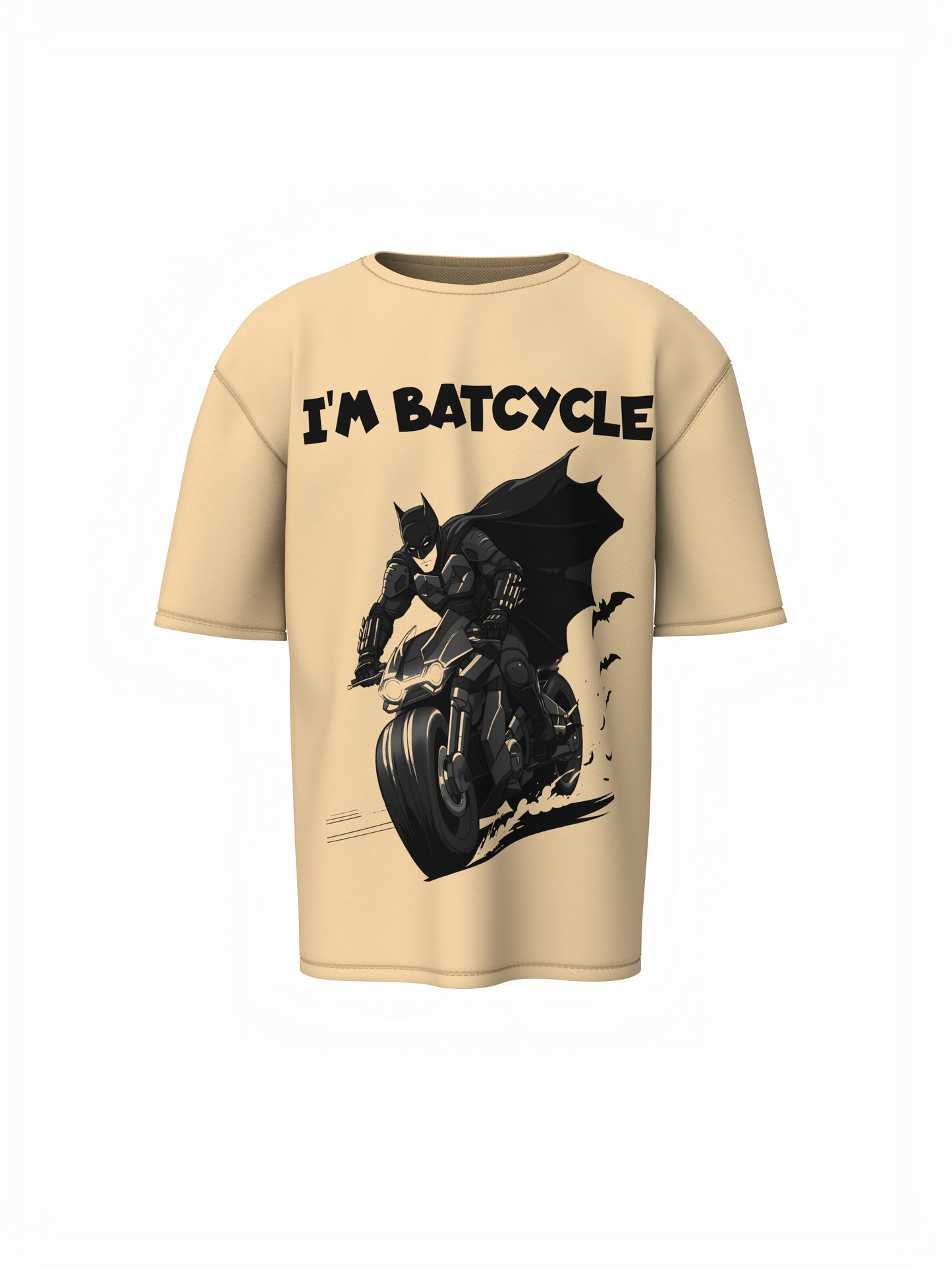 I'M Batcycle T-Shirt Oversized Fit with Bold Batcycle Design