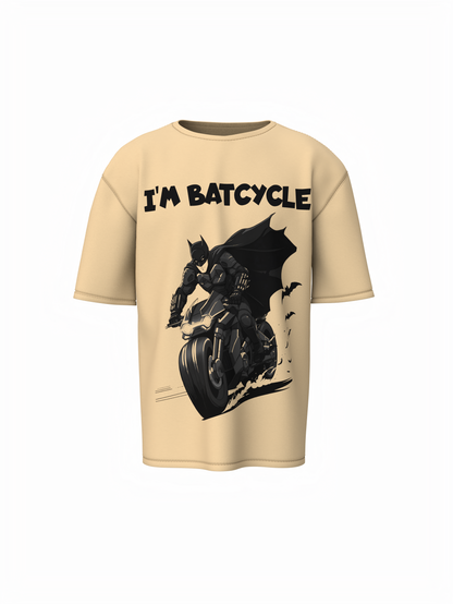 I'M Batcycle T-Shirt Oversized Fit with Bold Batcycle Design
