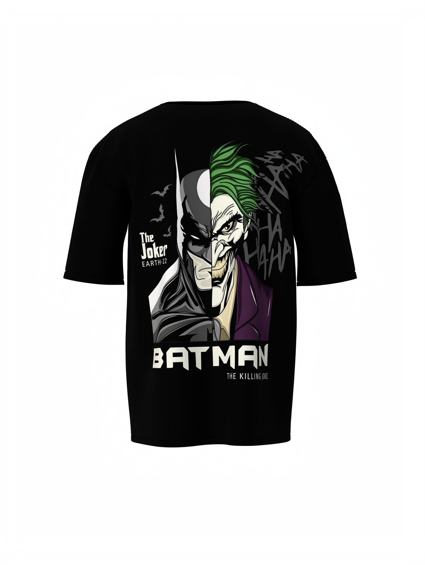 Dark Knight vs Joker Face Oversized T-shirt Comfortable Wear
