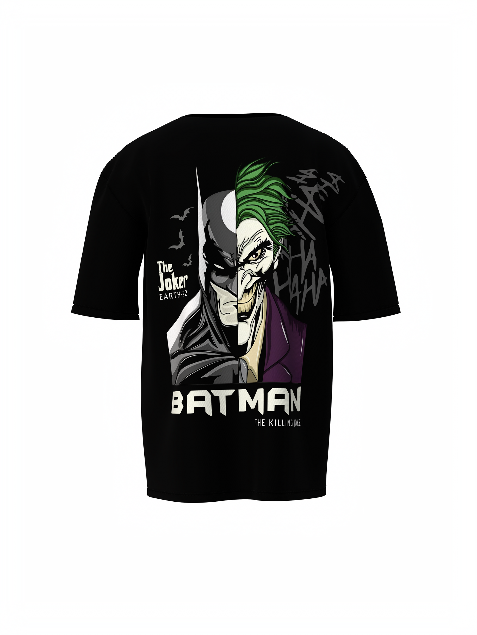 Dark Knight vs Joker Face Oversized T-shirt Comfortable Wear