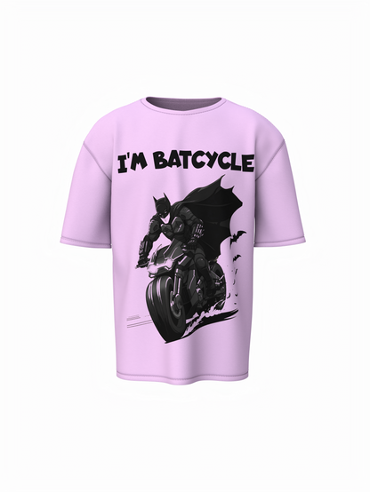 I'M Batcycle T-Shirt Oversized Fit with Bold Batcycle Design
