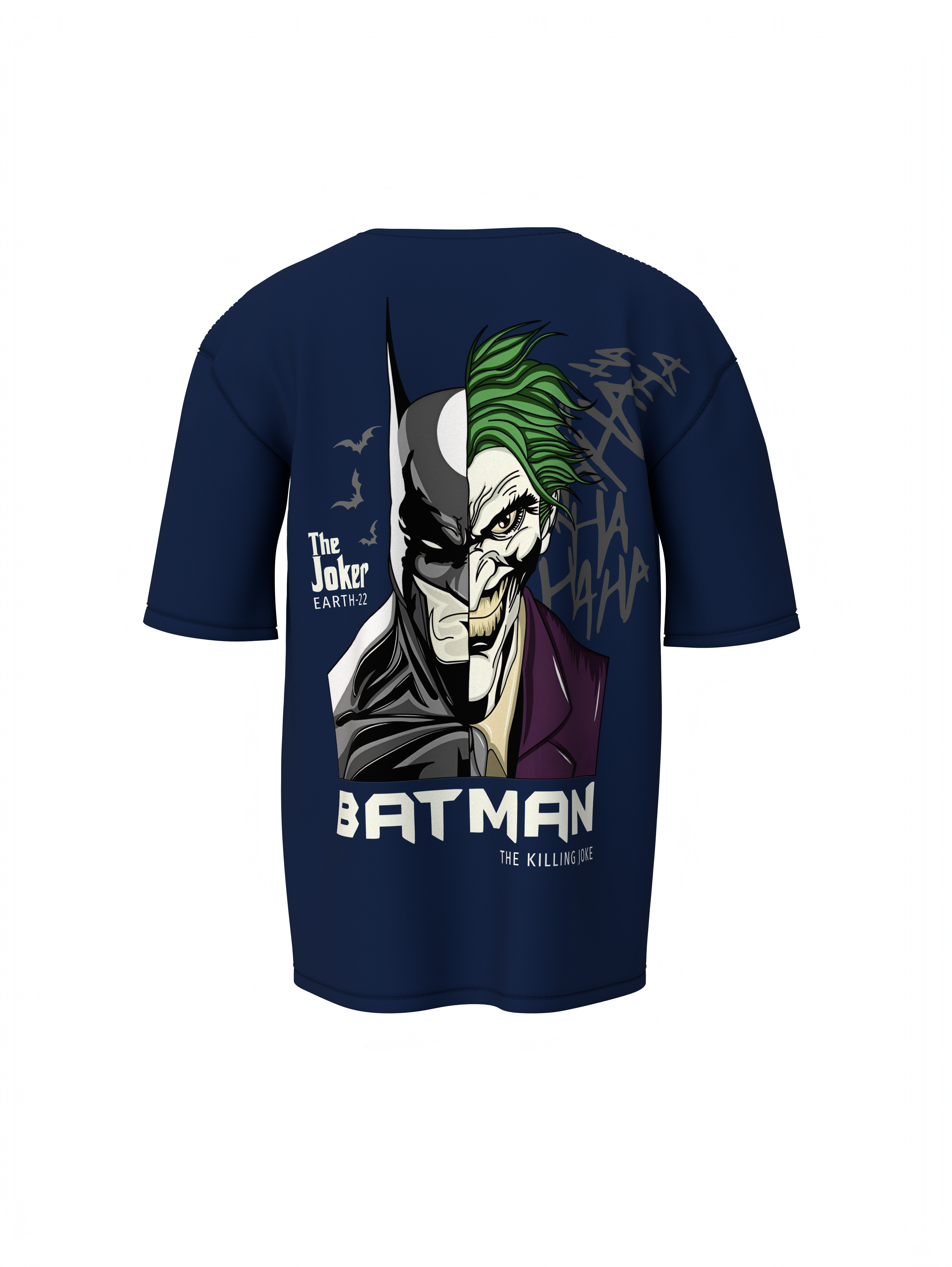 Dark Knight vs Joker Face Oversized  T-shirt
