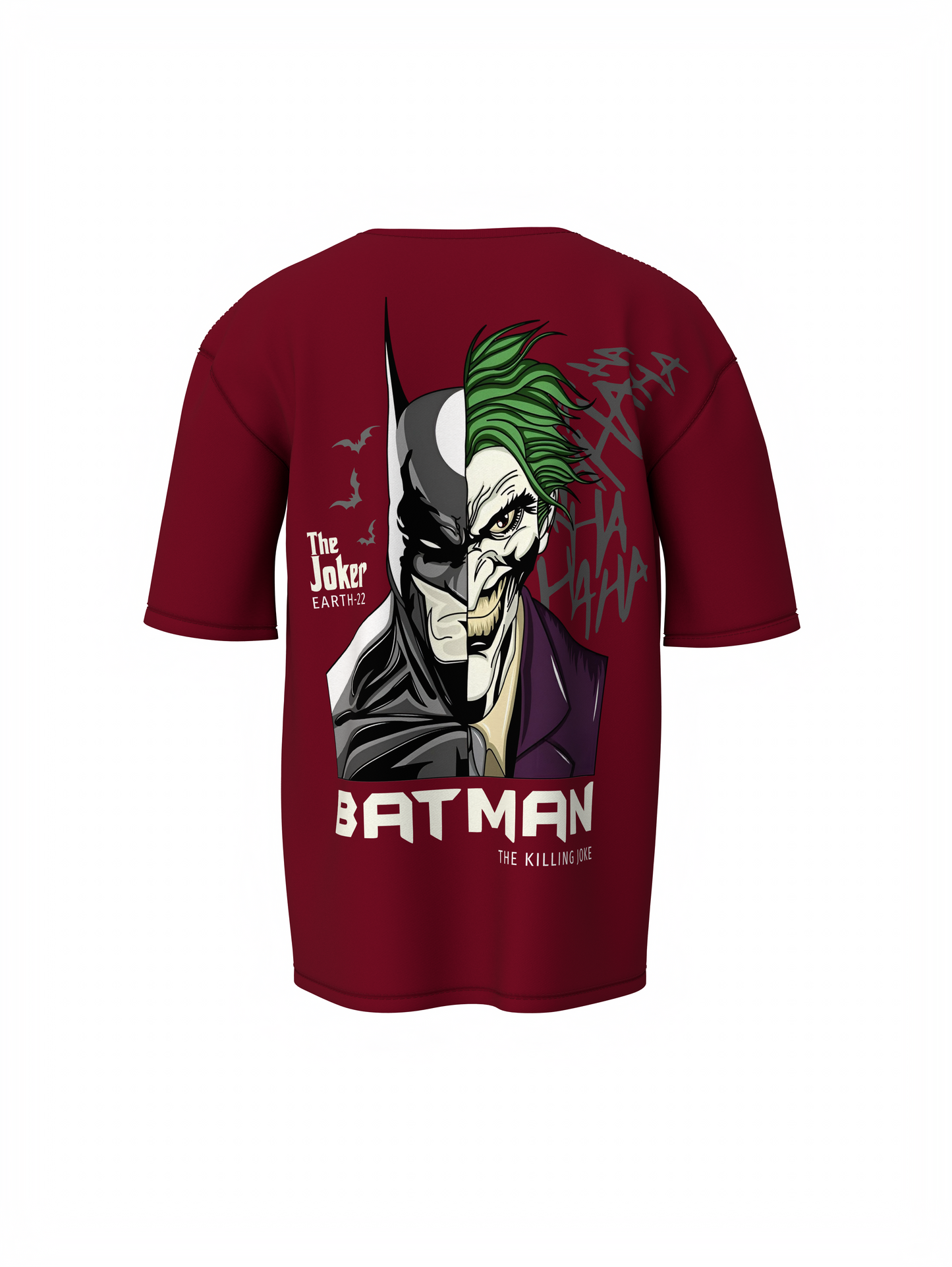 Dark Knight vs Joker Face Oversized T-shirt Comfortable Wear