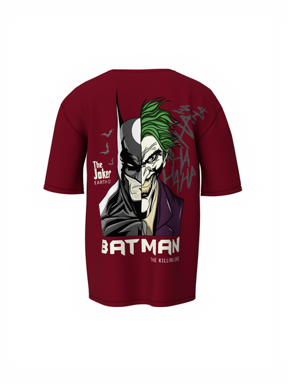 Dark Knight vs Joker Face Oversized T-shirt Comfortable Wear