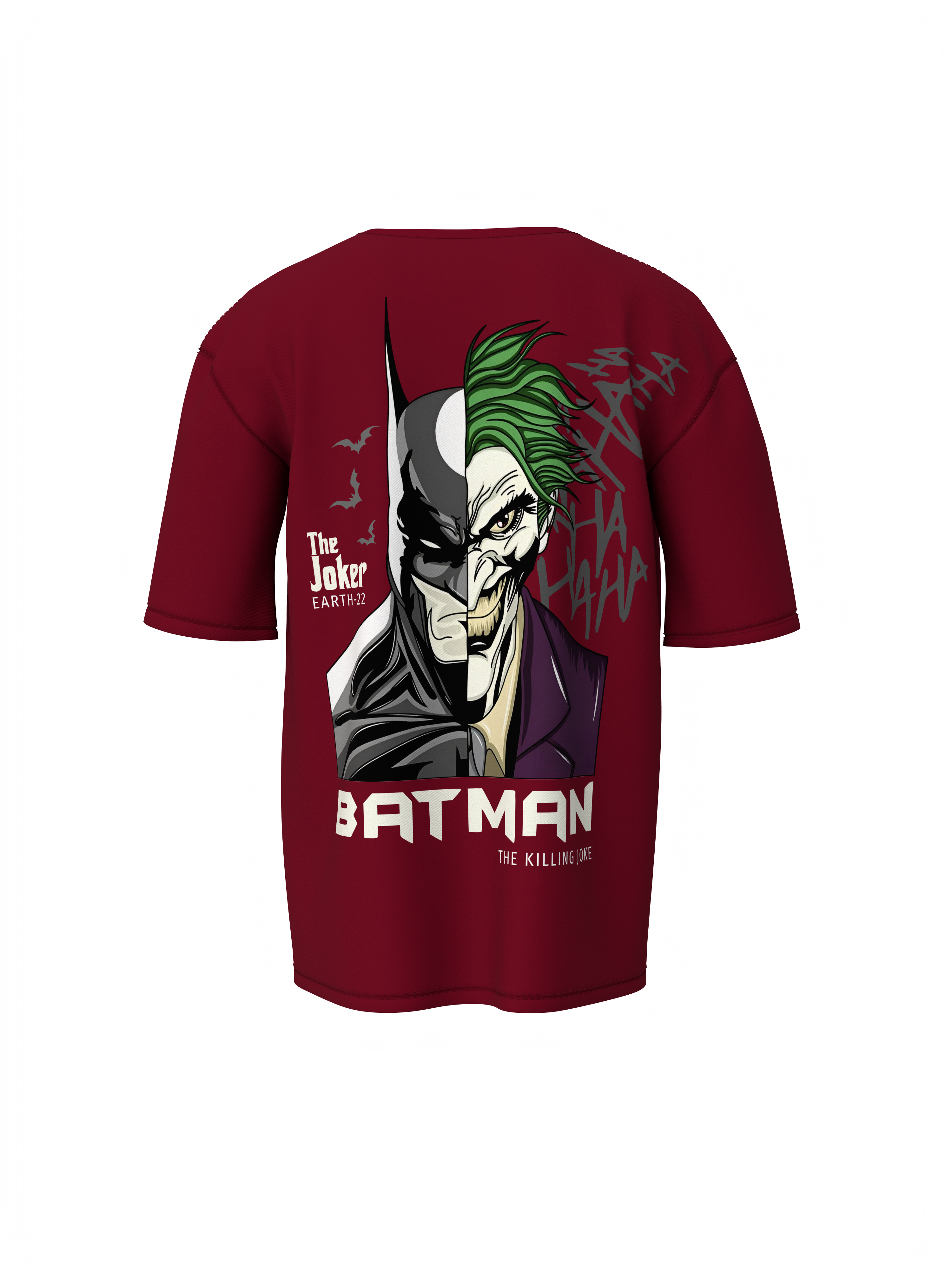 Dark Knight vs Joker Face Oversized  T-shirt
