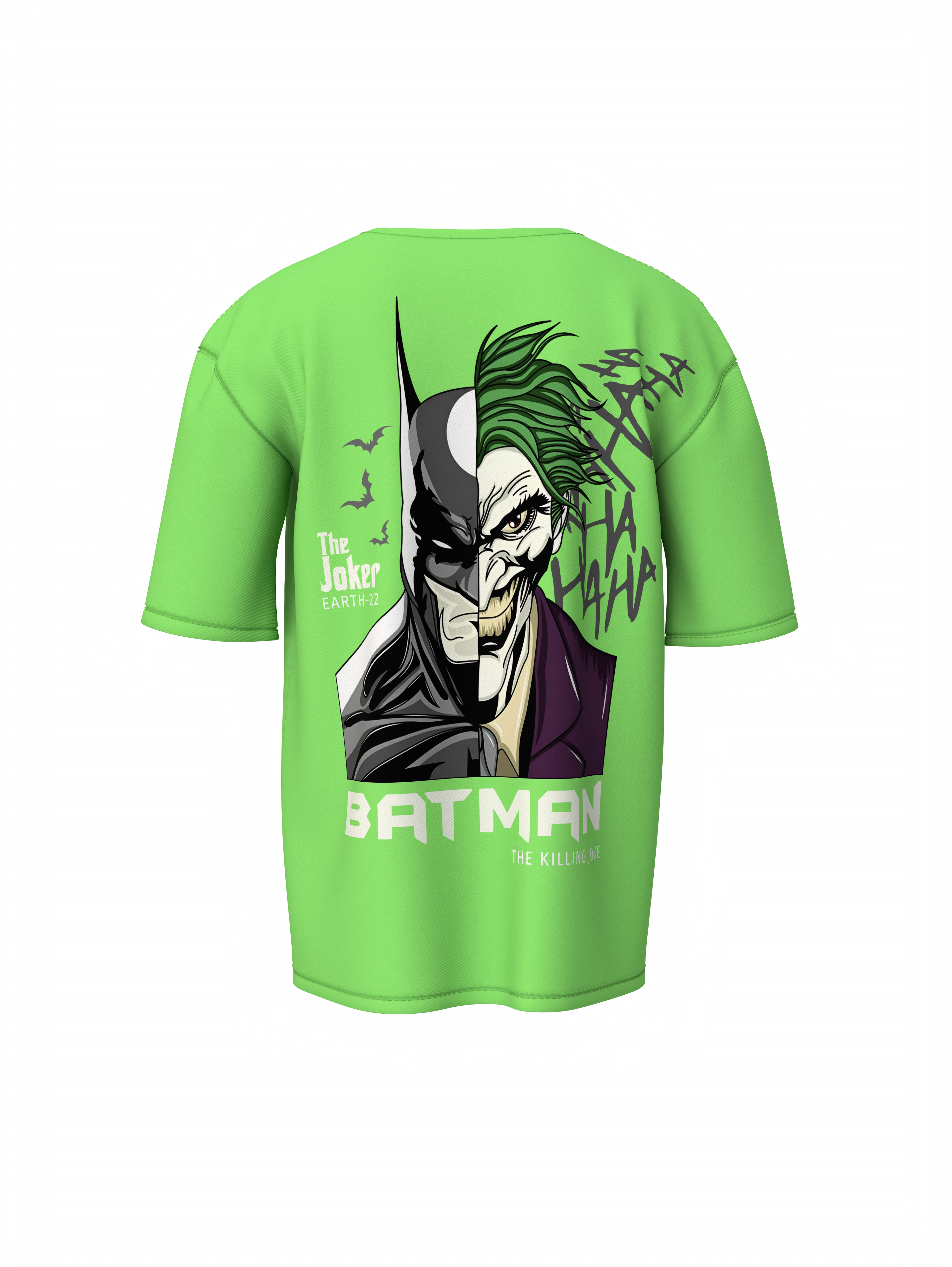 Dark Knight vs Joker Face Oversized  T-shirt