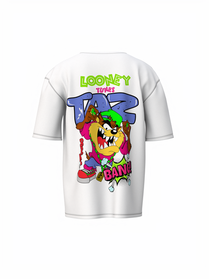 Taz Bang Oversized T-Shirt Fun Cartoon Streetwear Style Tee