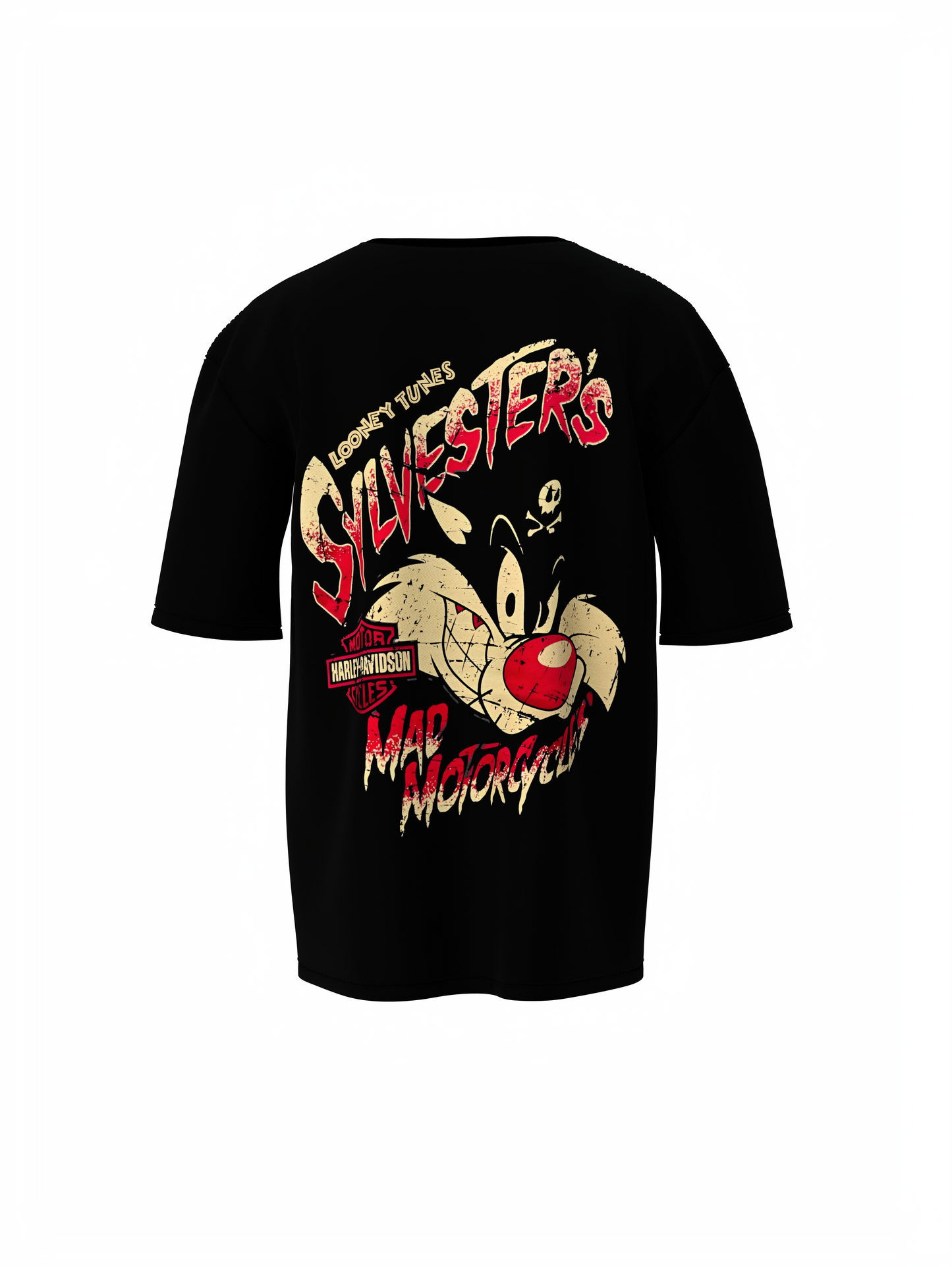Mad Motorcycles Oversized T-Shirt Bold Biker Streetwear