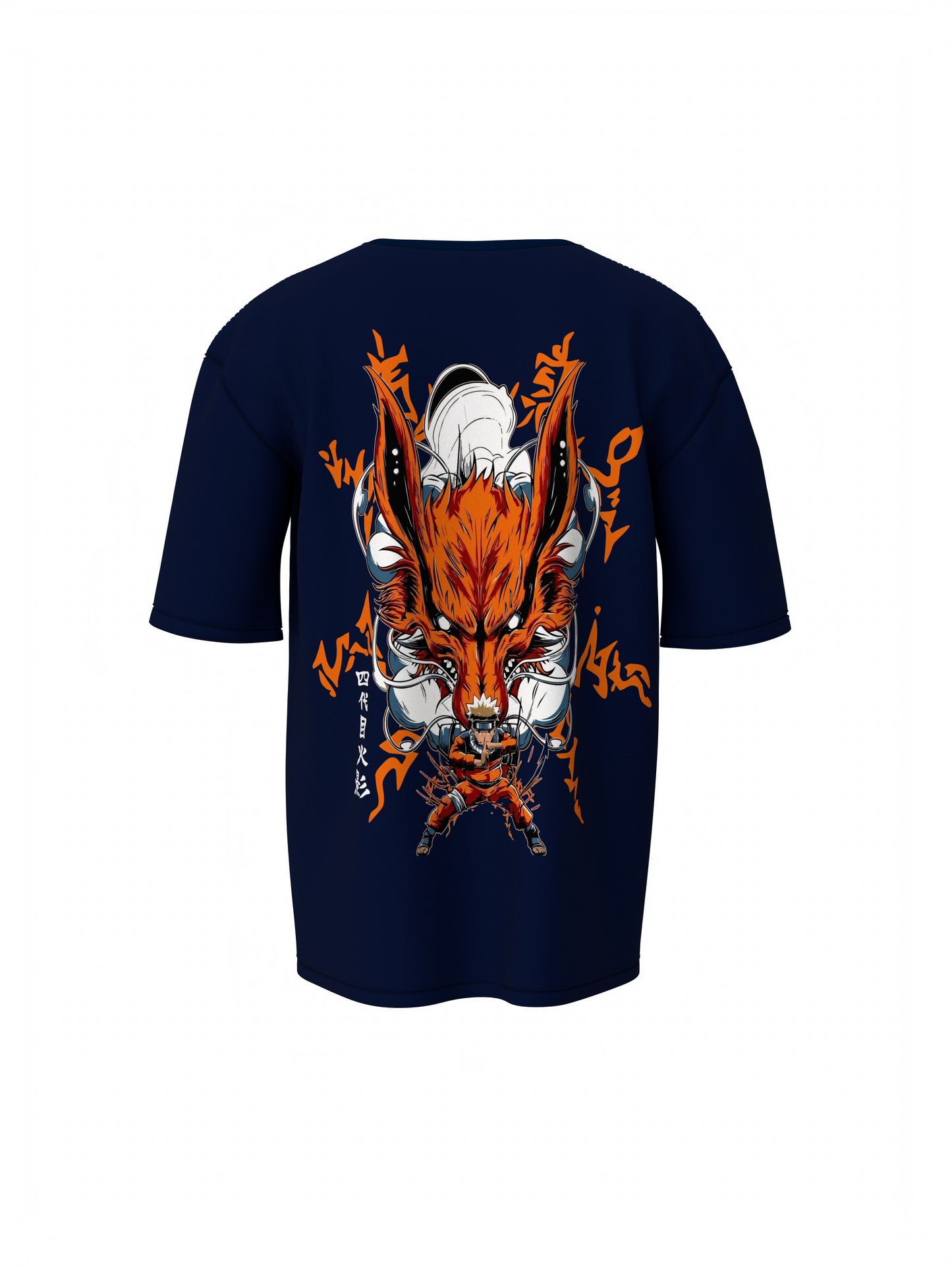 Fox Spirit Surge Oversized T-Shirt – Anime Graphic Style