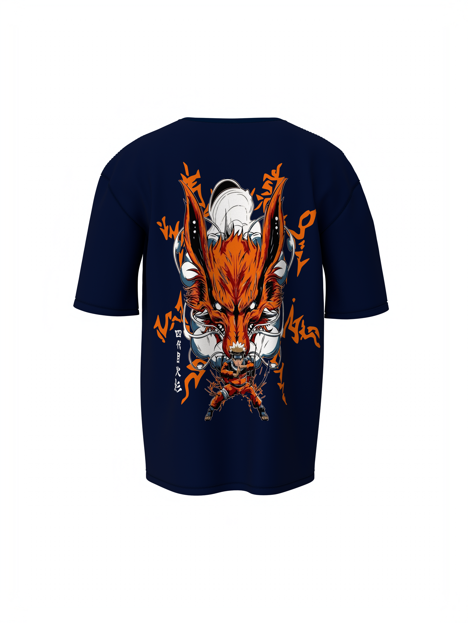 Fox Spirit Surge Oversized T-Shirt – Anime Graphic Style