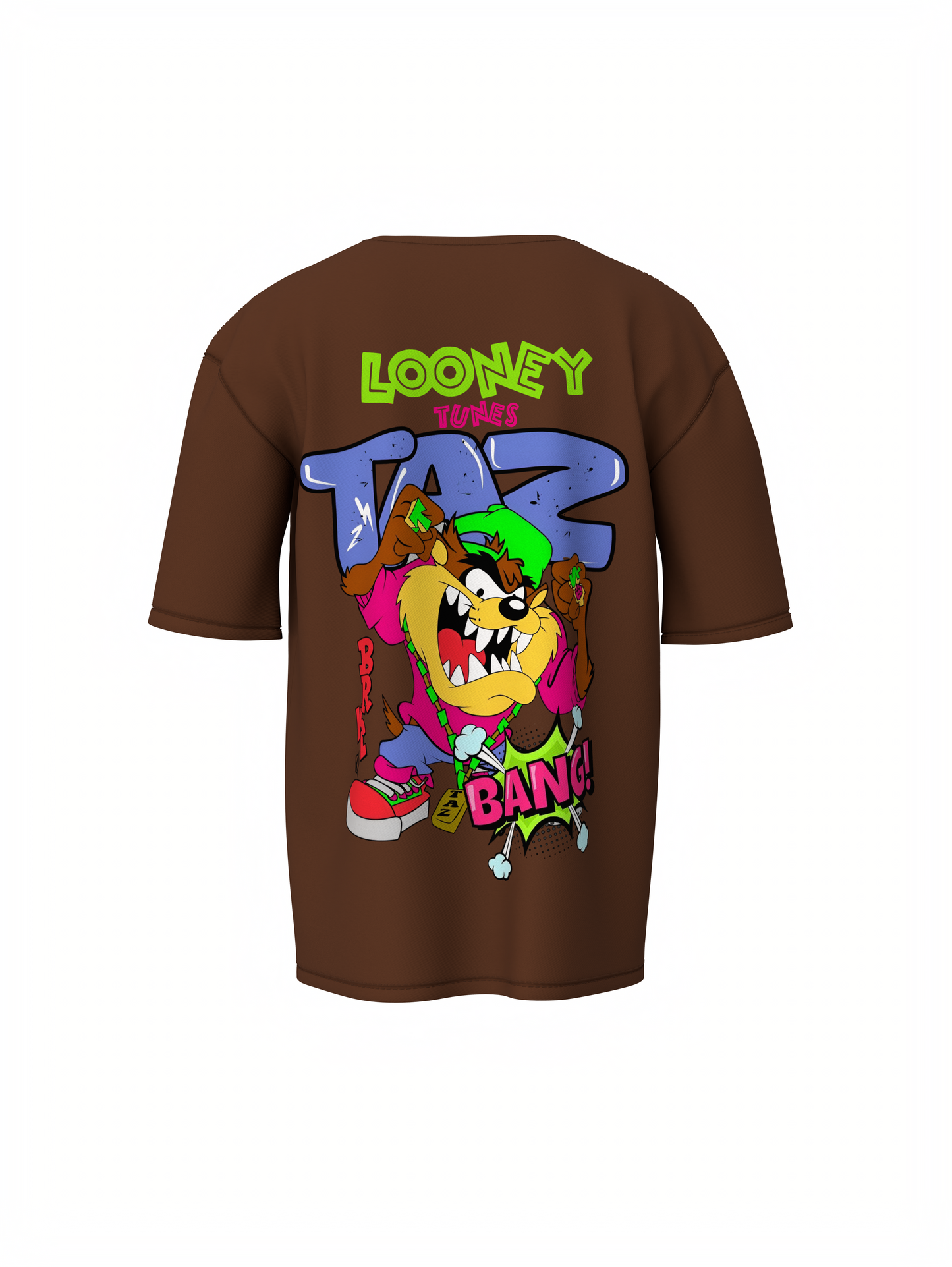 Taz Bang Oversized T-Shirt Fun Cartoon Streetwear Style Tee