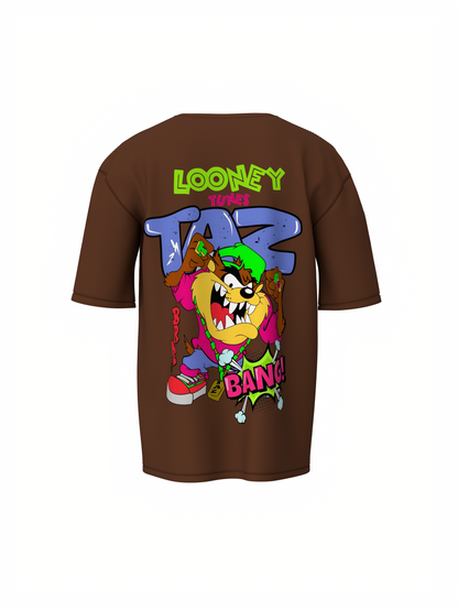 Taz Bang Oversized T-Shirt Fun Cartoon Streetwear Style Tee