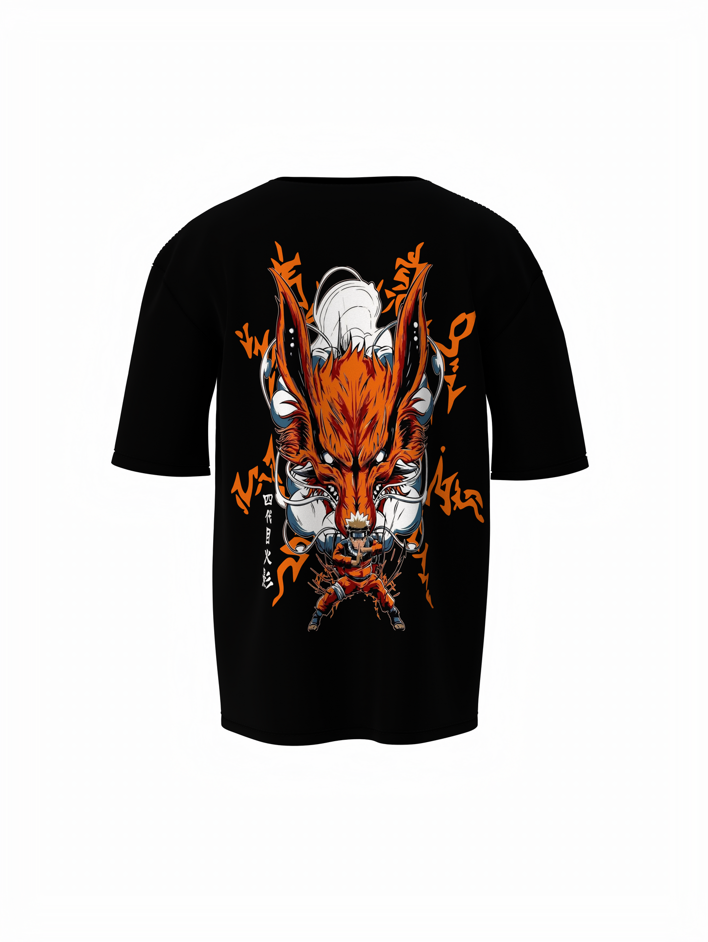 Fox Spirit Surge Oversized T-Shirt – Anime Graphic Style