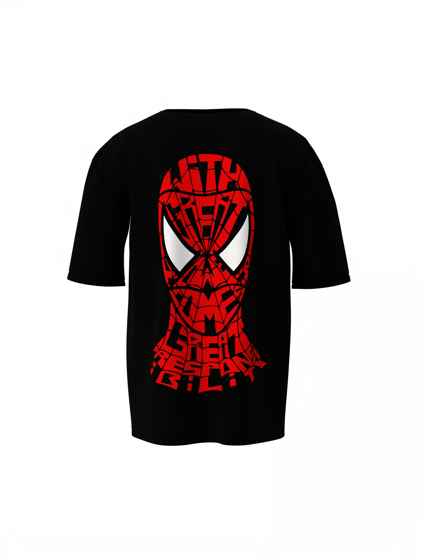 Spider Oath Statement Oversized T-Shirt Great Power Style