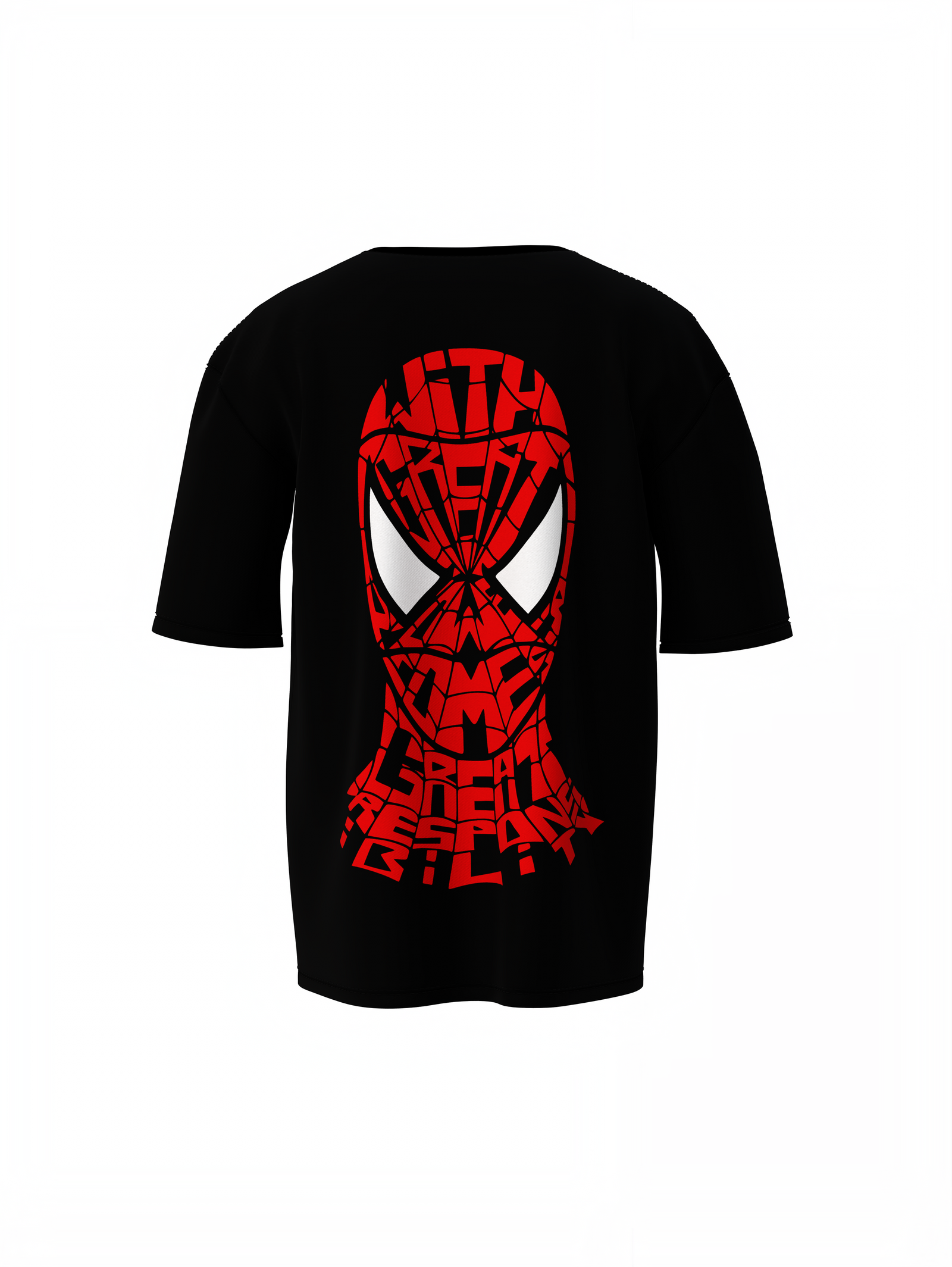 Spider Oath Statement Oversized T-Shirt Great Power Style