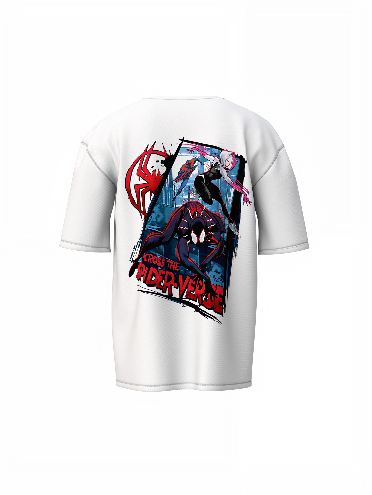 Across The Spider-Verse Oversized T-Shirts Multiverse Hero