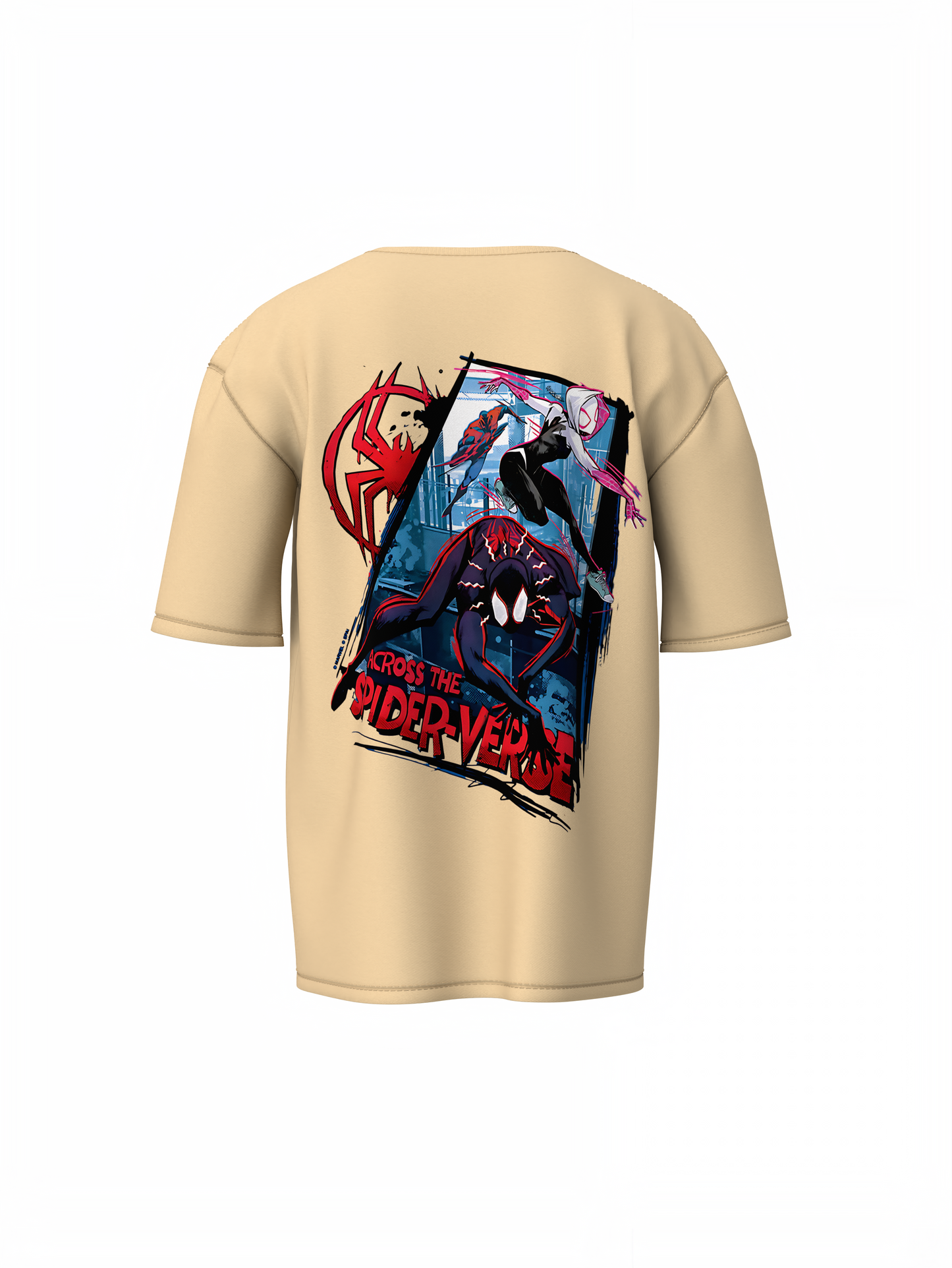 Across The Spider-Verse Oversized T-Shirts Multiverse Hero