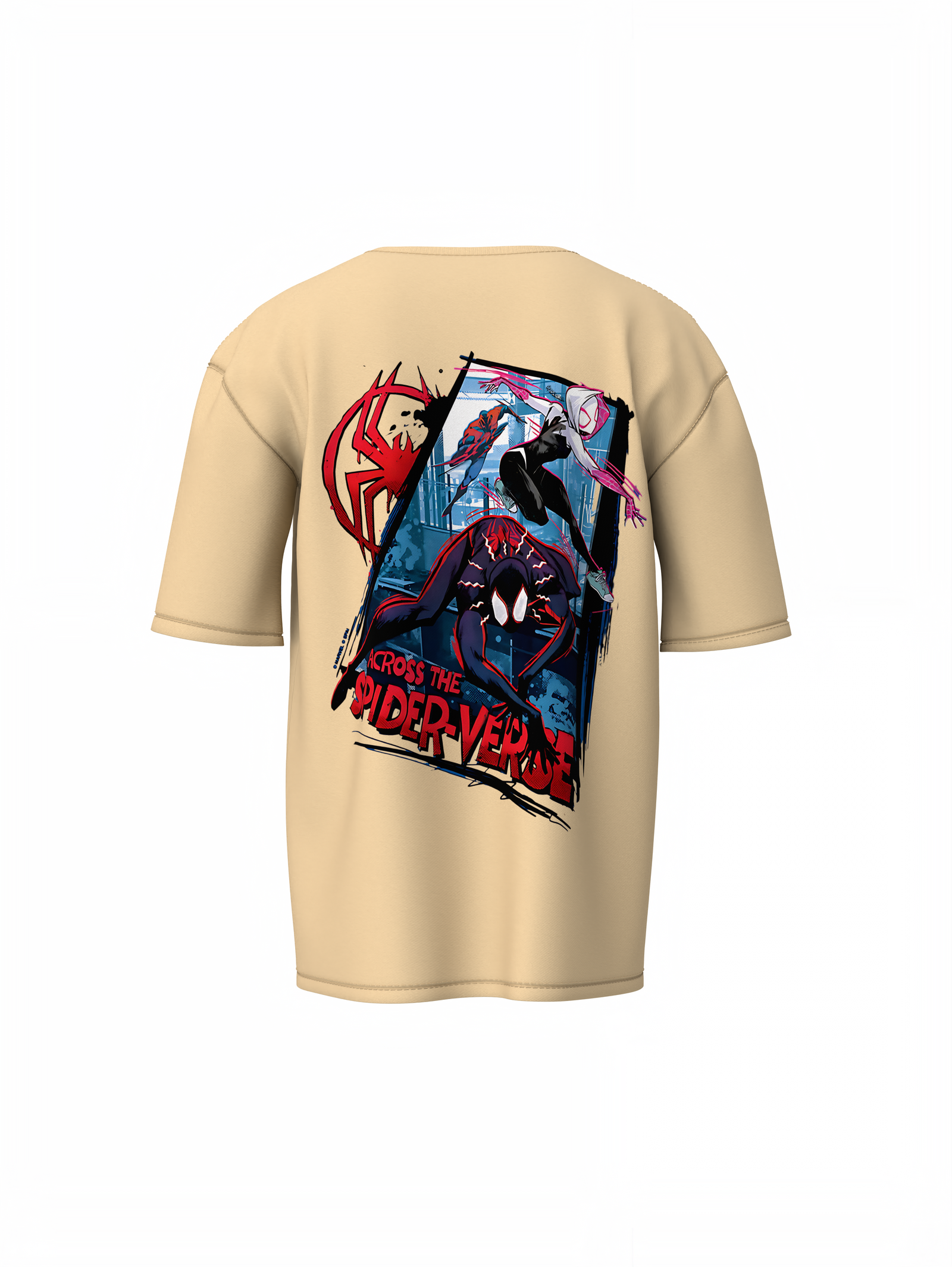 Across The Spider-Verse Oversized T-Shirts Multiverse Hero