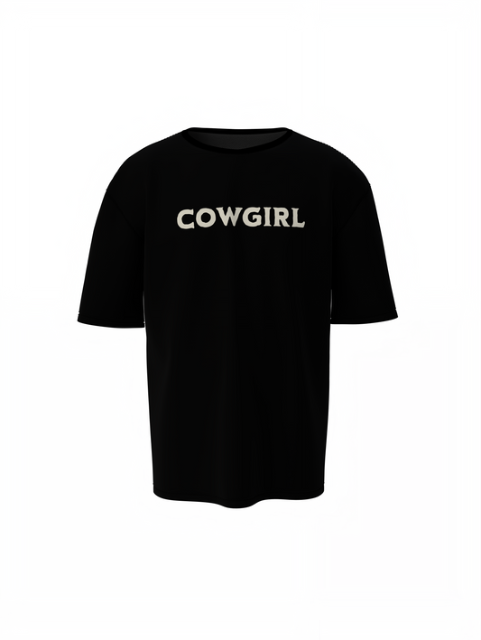 Cowgirl Oversized T-Shirt Western Style Graphic Design