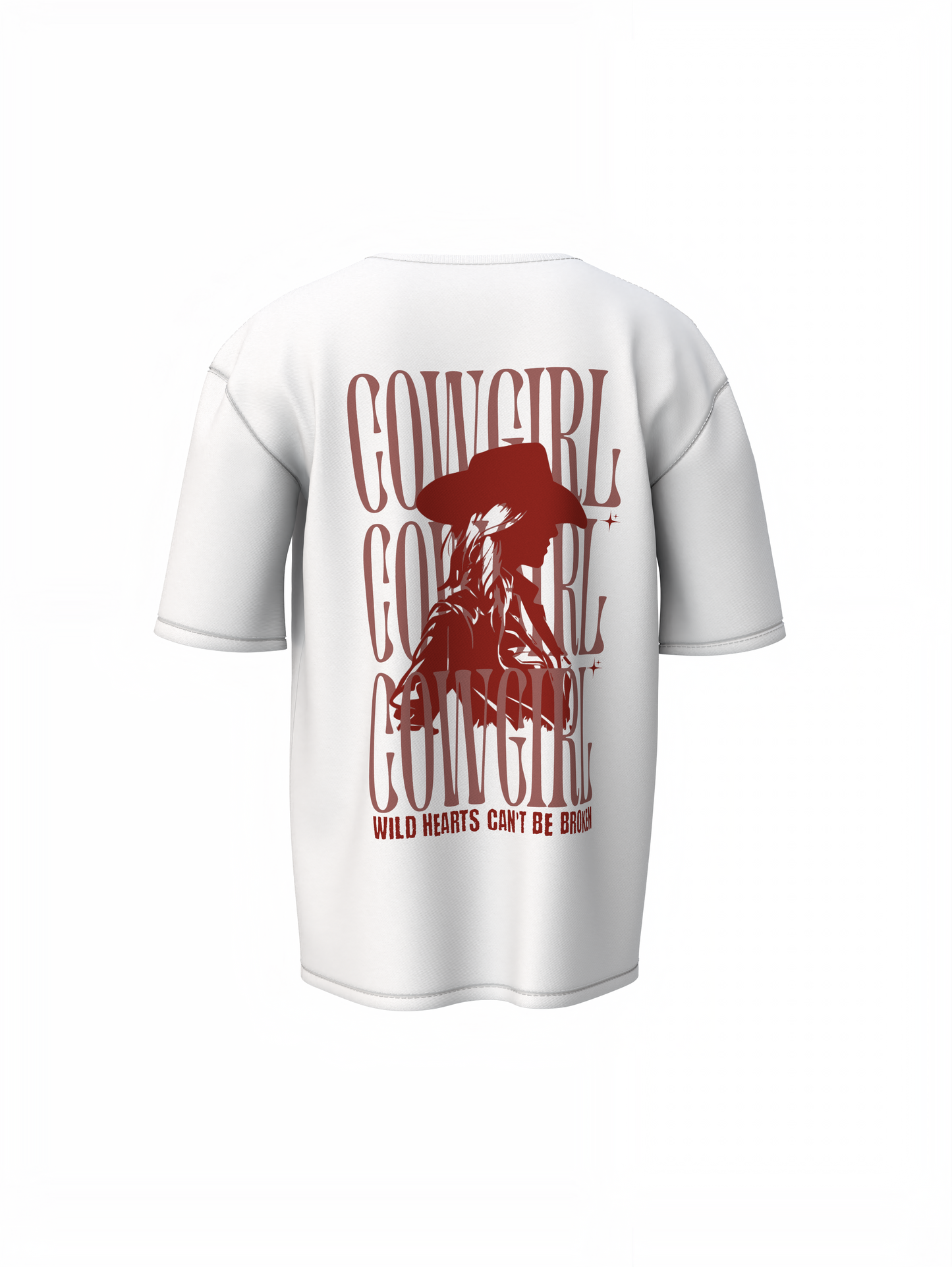 Cowgirl's Love Oversized T-Shirt Western Style Graphic Tee