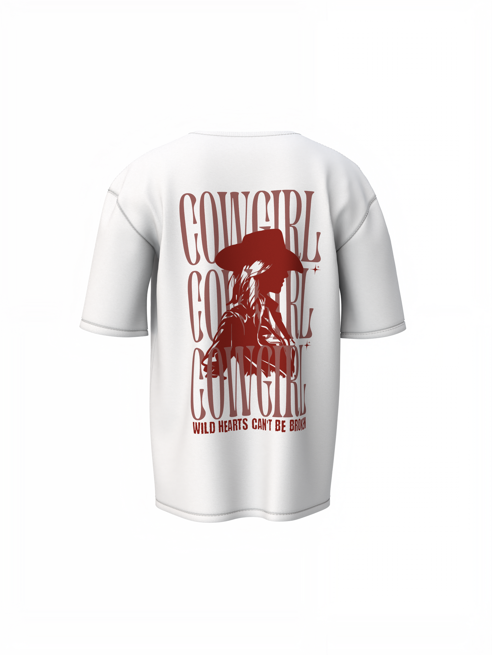 Cowgirl's Love Oversized T-Shirt Western Style Graphic Tee