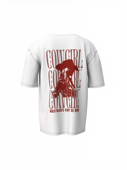 Cowgirl's Love Oversized T-Shirt Western Style Graphic Tee