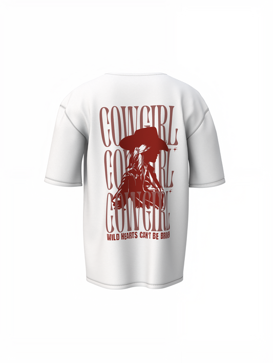 Cowgirl's Love Oversized T-Shirt Western Style Graphic Tee