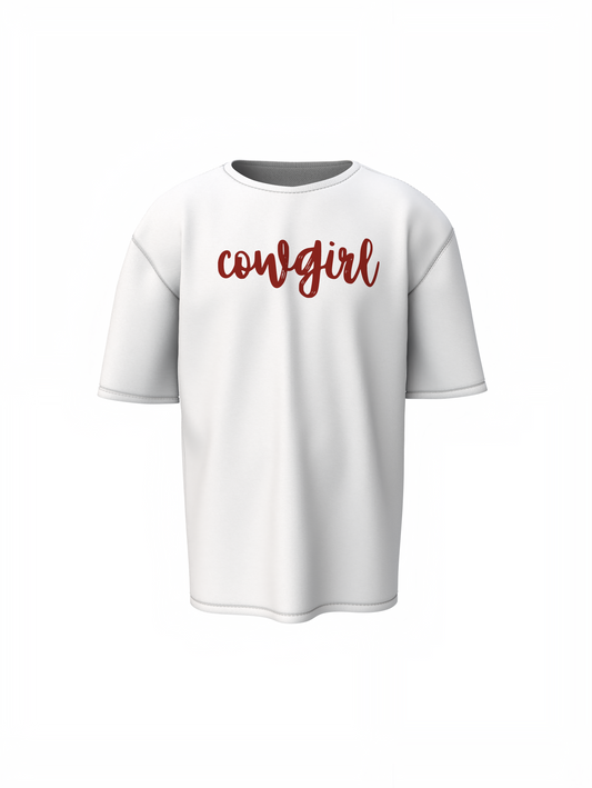 Cowgirl's Love Oversized T-Shirt Western Style Graphic Tee