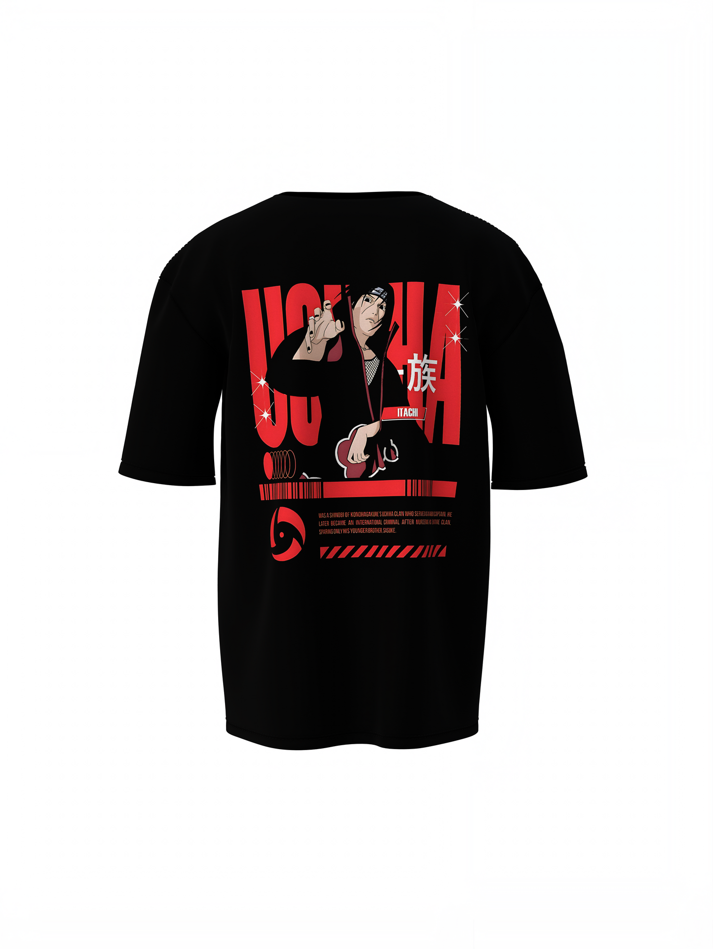 Uchiha Clan Oversized T-Shirt for Bold Anime Streetwear Style