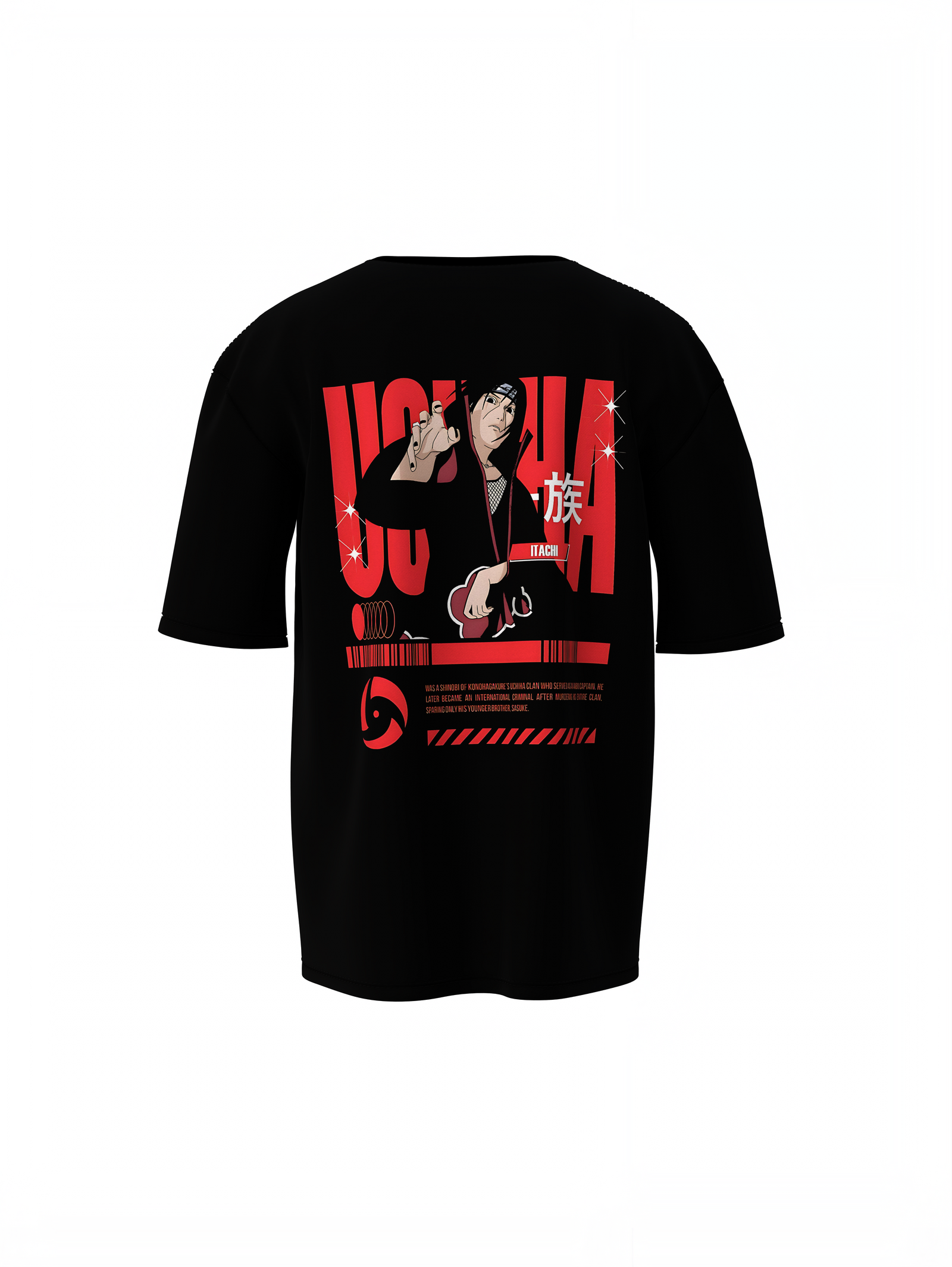 Uchiha Clan Oversized T-Shirt for Bold Anime Streetwear Style
