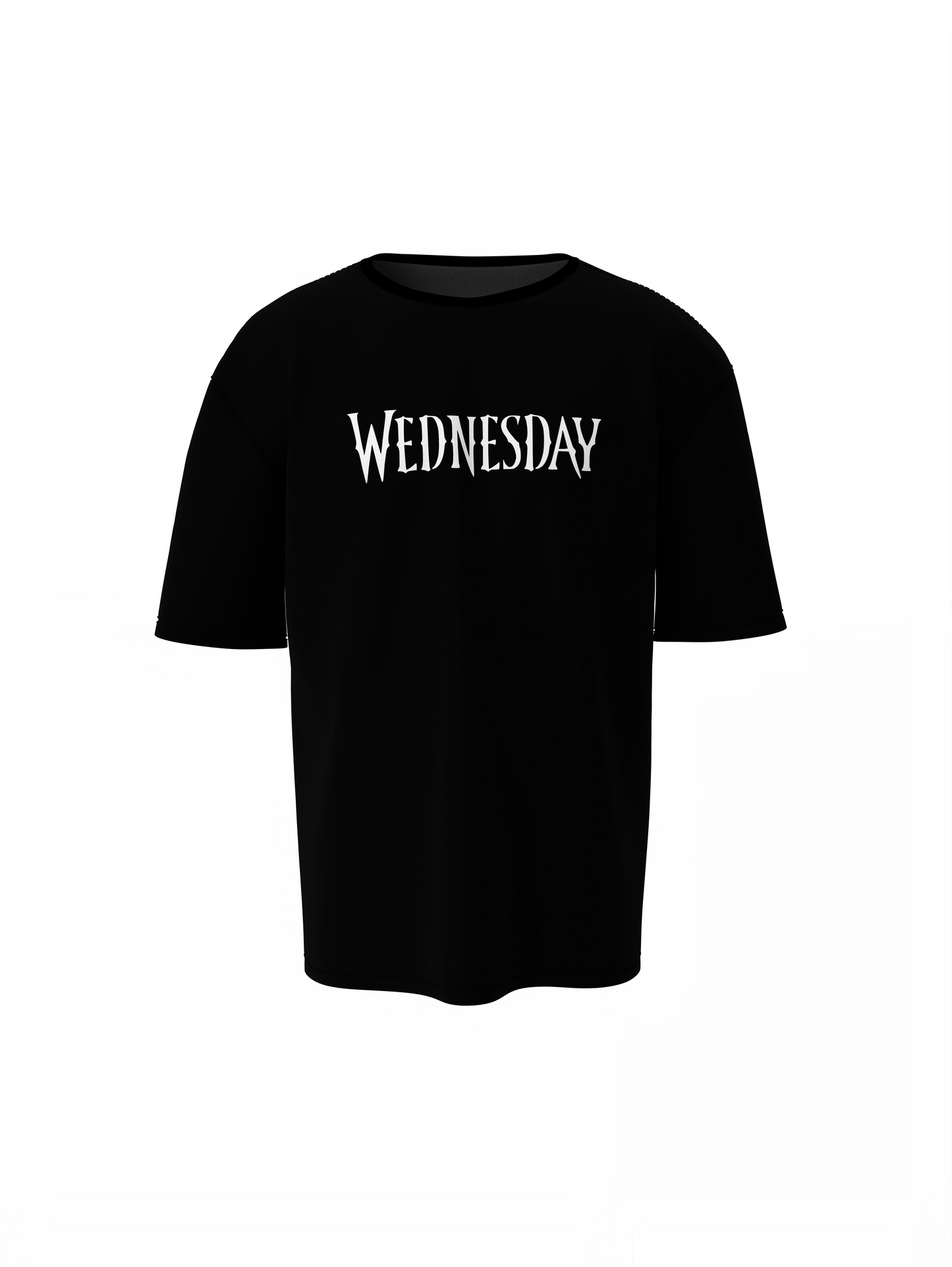 Wednesday Addams Graphic Oversized T-Shirt Black Streetwear