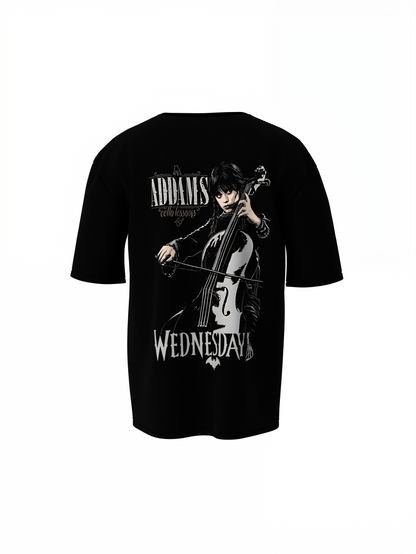 Addams Cells Oversized T-Shirt Men Cool Graphic Street Style