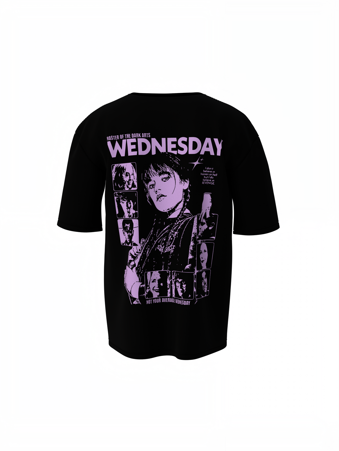 Witchy Wednesday Black Oversized T-Shirt for Casual Fashion