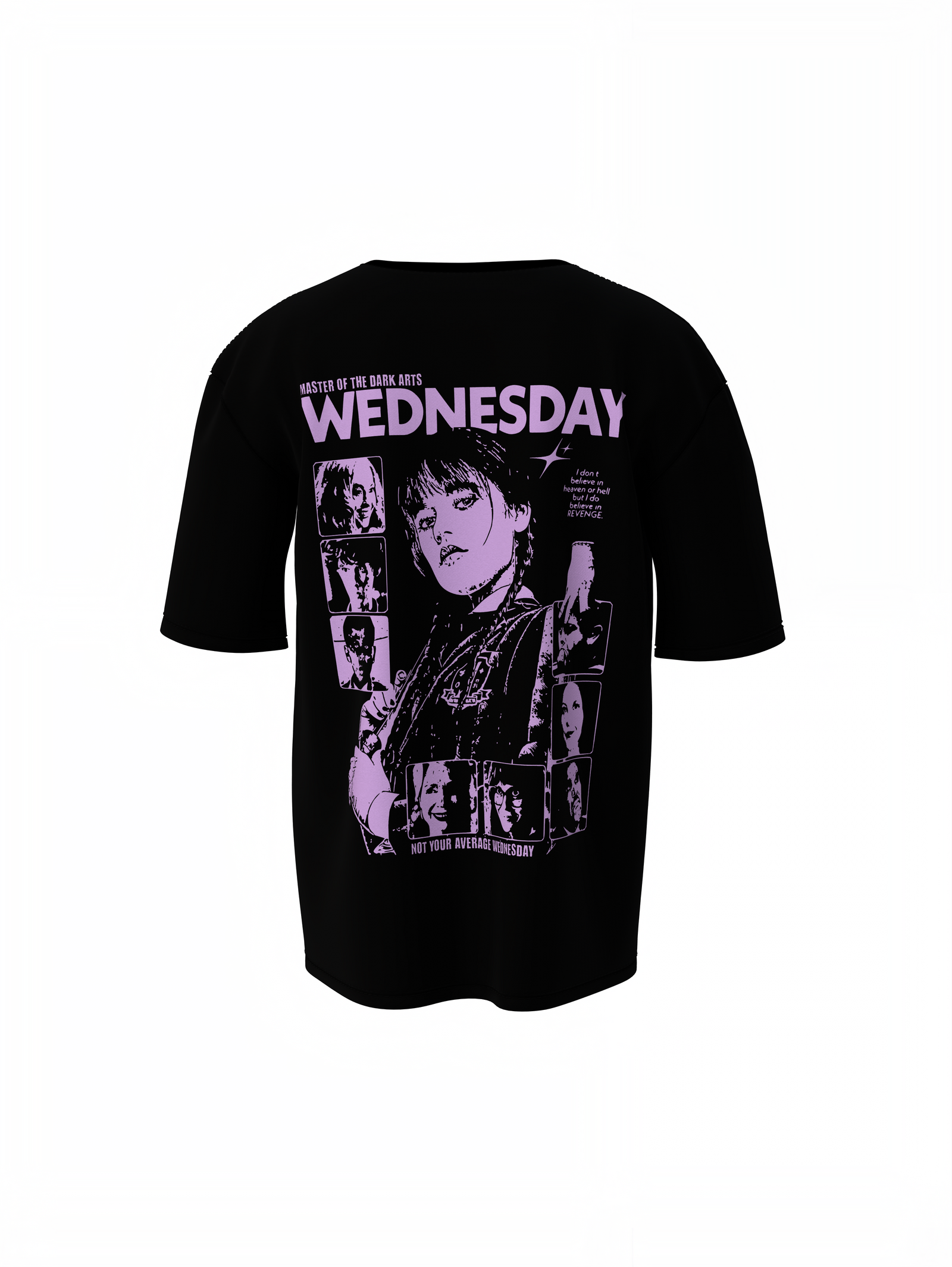 Witchy Wednesday Black Oversized T-Shirt for Casual Fashion