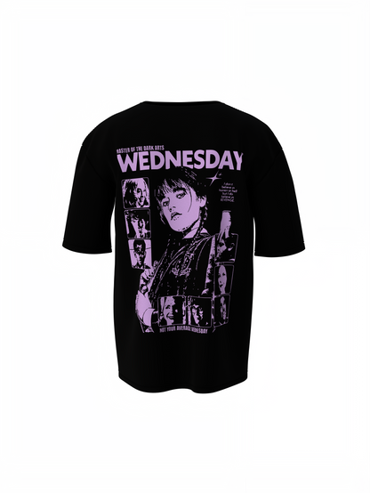 Witchy Wednesday Black Oversized T-Shirt for Casual Fashion