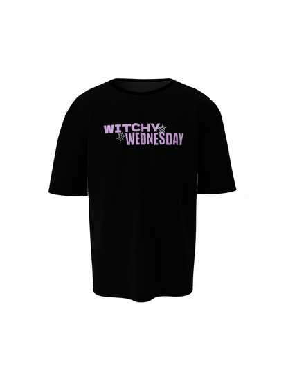Witchy Wednesday Black Oversized T-Shirt for Casual Fashion