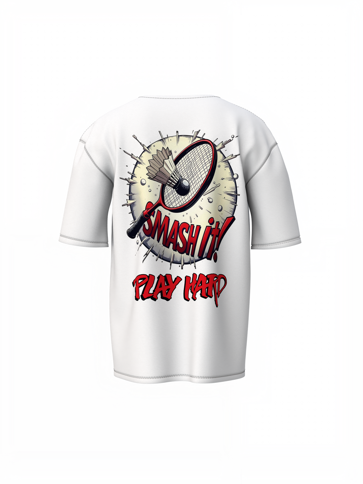 Badminton Play Hard Oversized T-Shirt