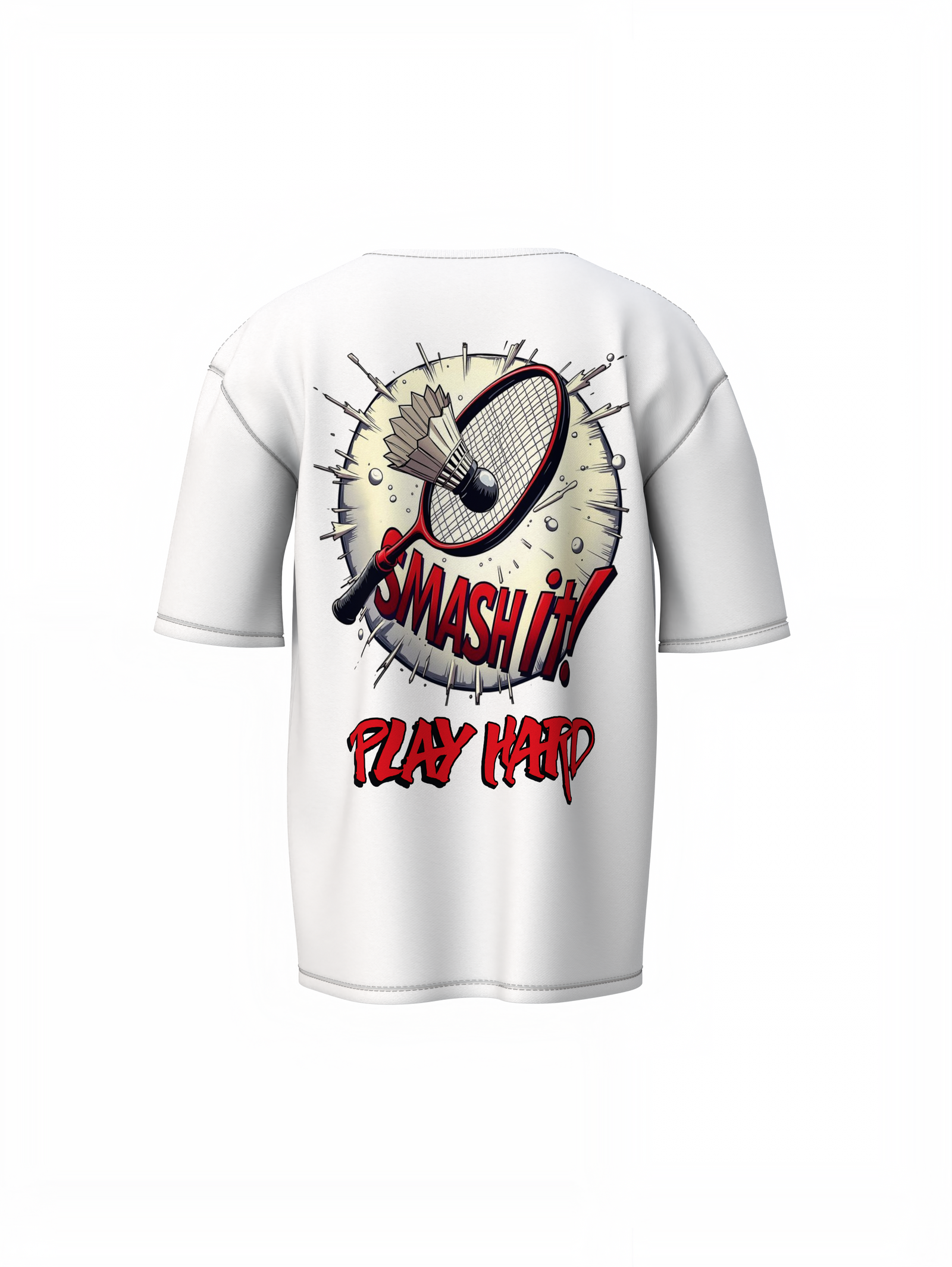 Badminton Play Hard Oversized T-Shirt