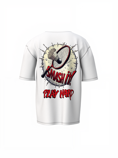 Badminton Play Hard Oversized T-Shirt