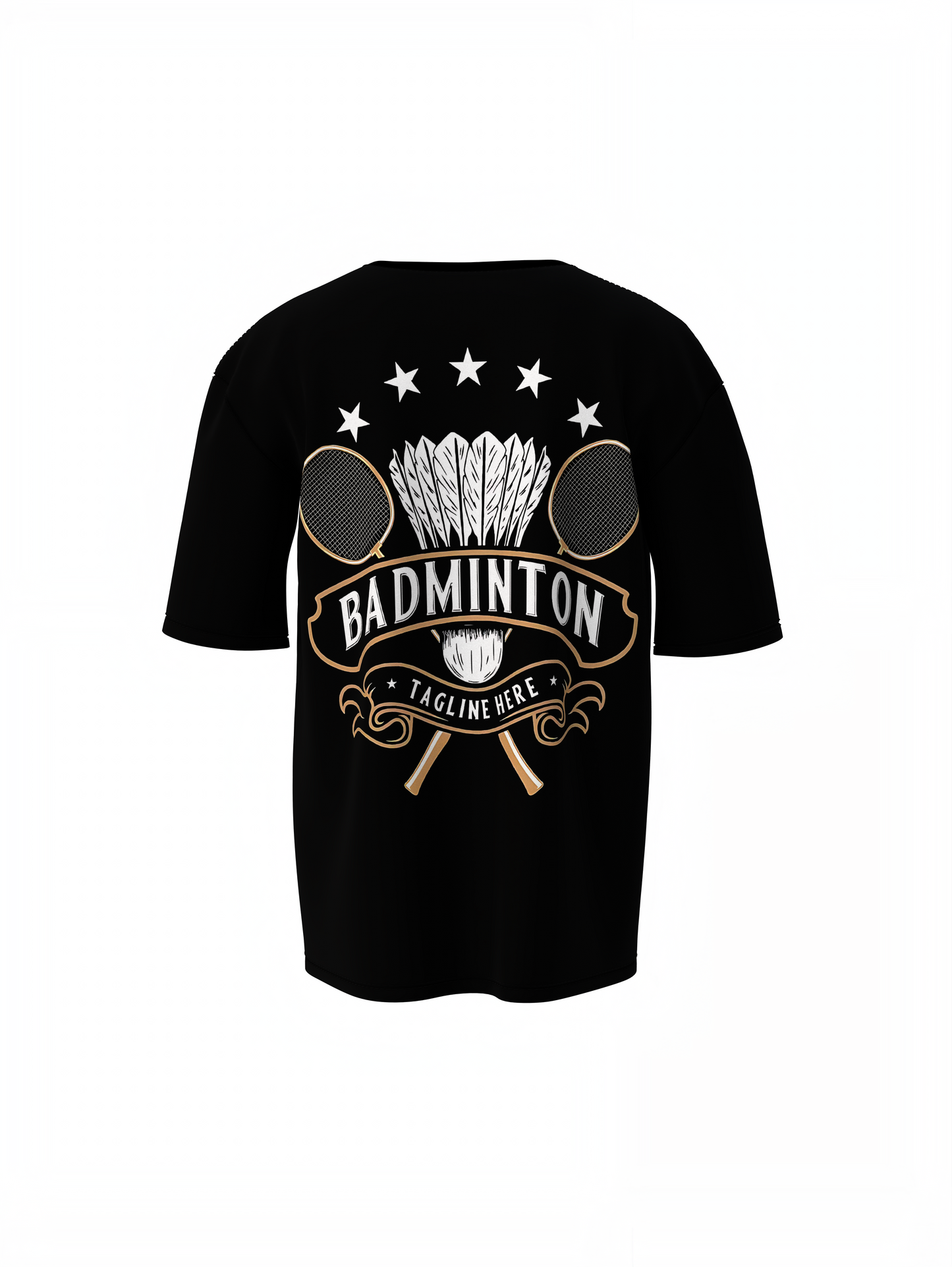 Badminton Tagline Oversized T-Shirt