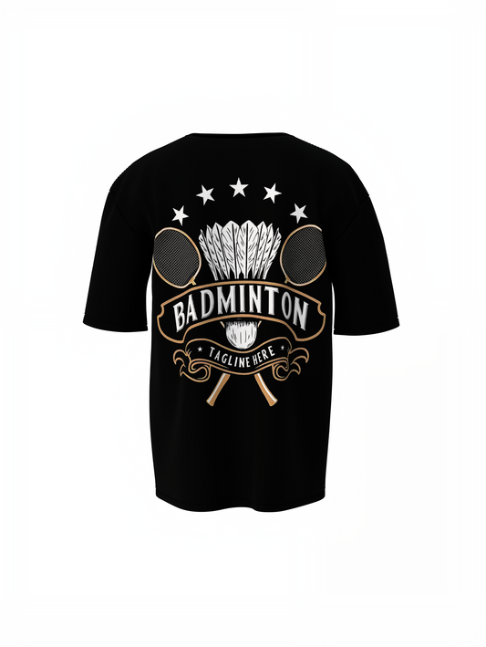 Badminton Tagline Oversized T-Shirt