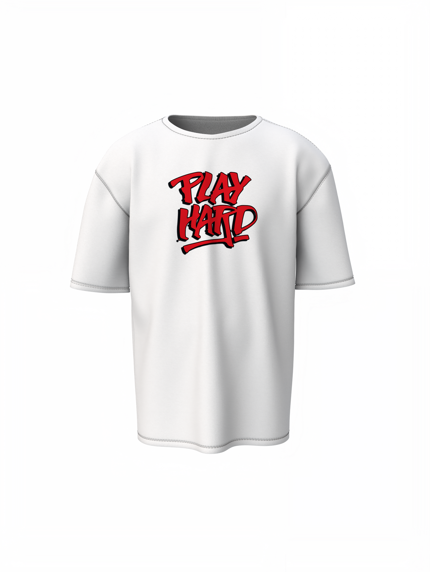 Badminton Play Hard Oversized T-Shirt