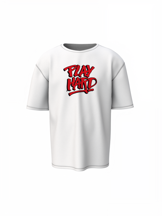 Badminton Play Hard Oversized T-Shirt