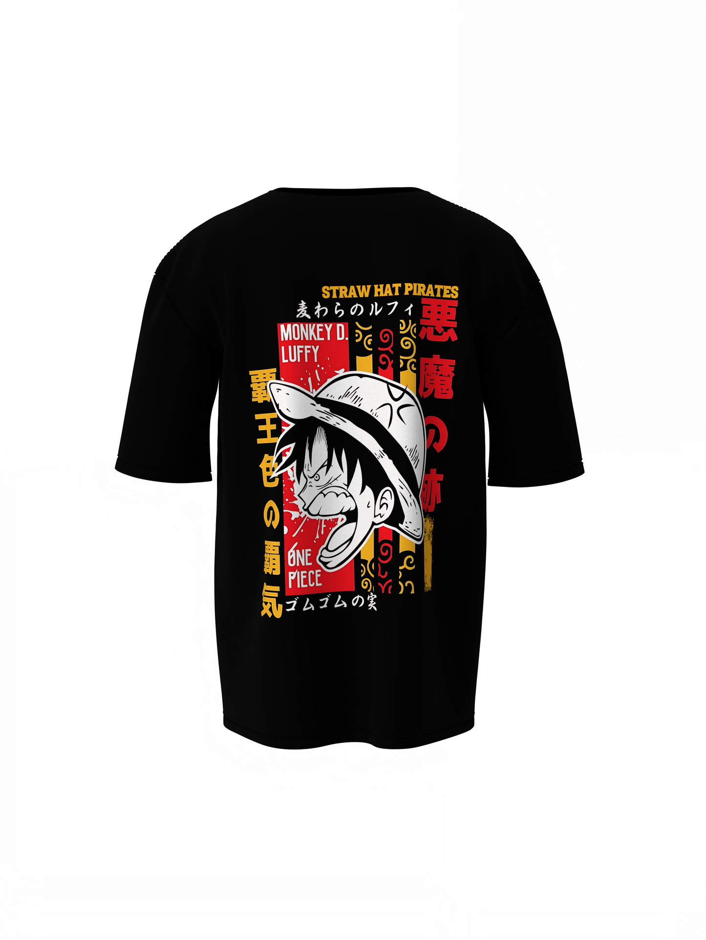Straw Hat Oversized T-Shirt for Anime Pirate Streetwear Tee