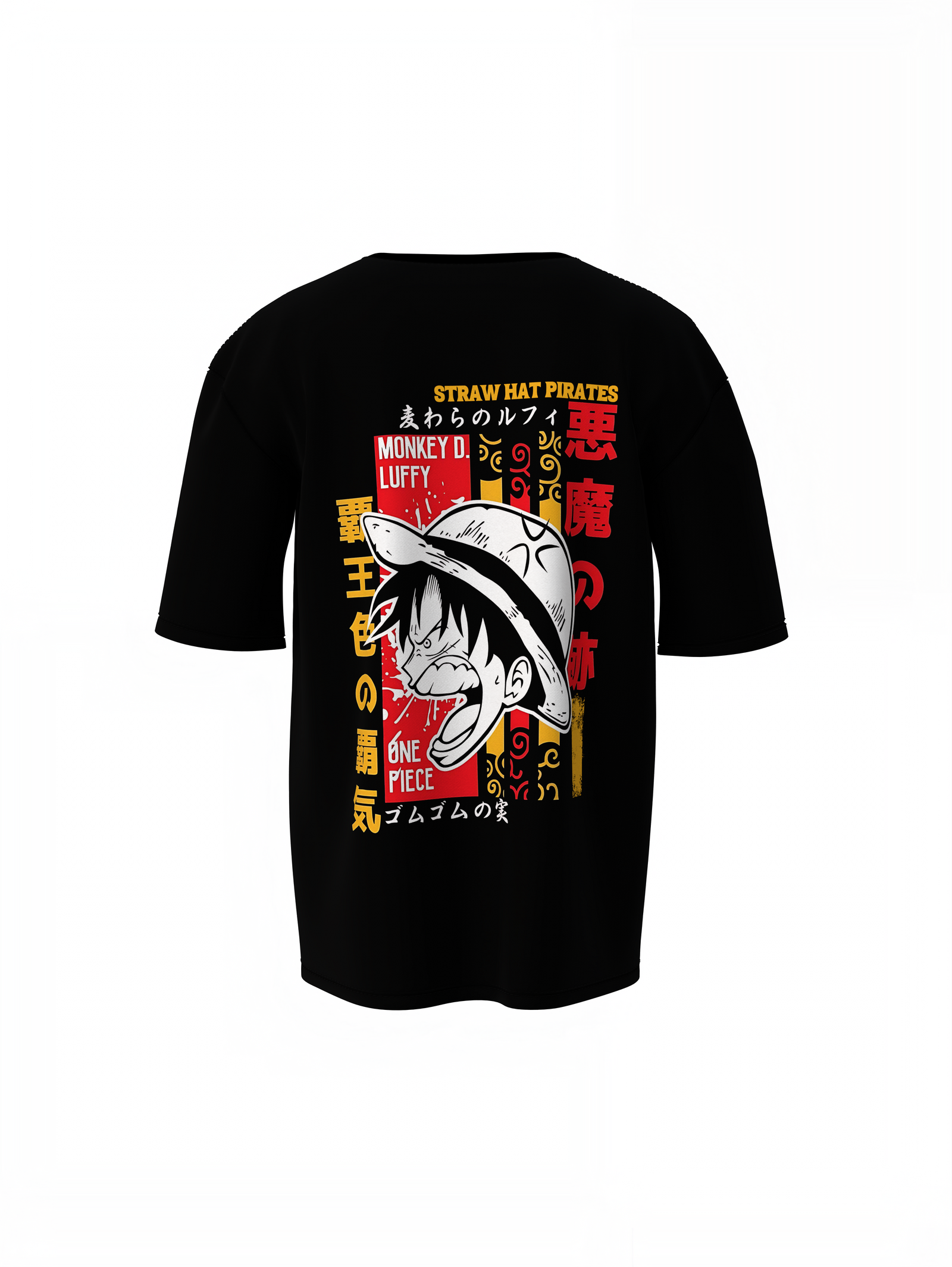 Straw Hat Oversized T-Shirt for Anime Pirate Streetwear Tee