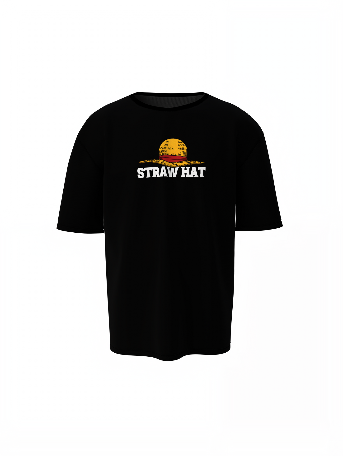 Straw Hat Oversized T-Shirt for Anime Pirate Streetwear Tee