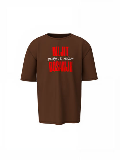 Diljit Born To Shine Oversized T-Shirt Punjabi Style Streetwear